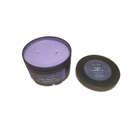 Lilac Breeze - Black Tin - 6.5 oz. - double cotton wick
