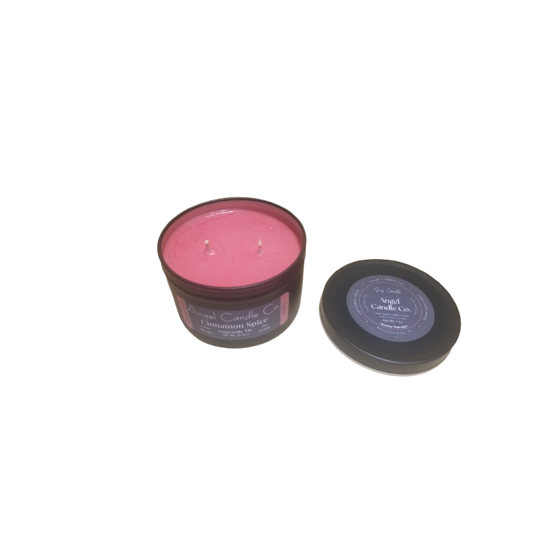 Cinnamon Spice - Black Tin - 6.5 oz. - double cotton wick