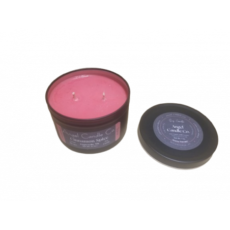 Cinnamon Spice - Black Tin - 6.5 oz. - double cotton wick