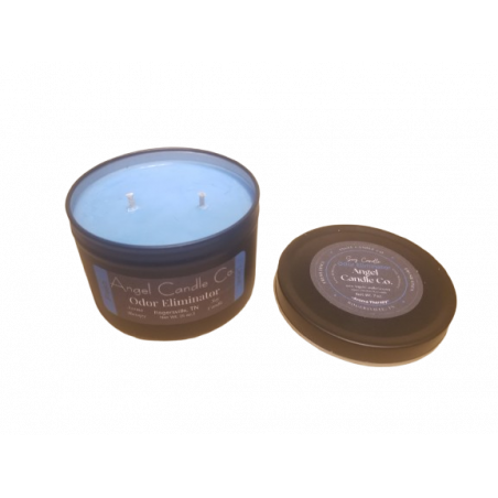 Fresh Linen (Odor Eliminator) - Black Tin - 6.5 oz. - double cotton wick